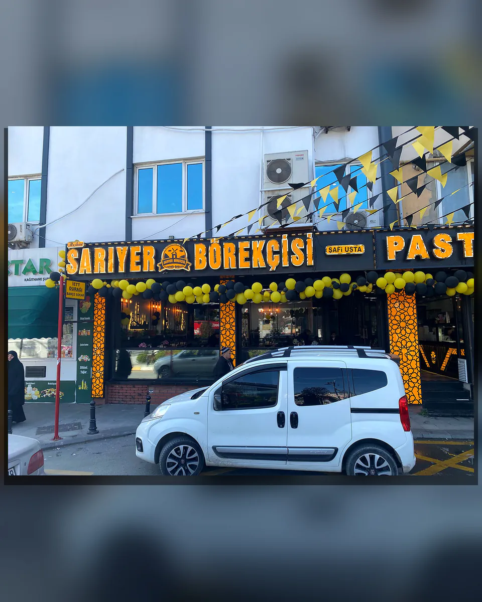 OVEC Reklam tarafından uygulanan ışıklı tabela, kutu harf ve cephe kaplama - Sarıyer Börekçisi — Uygulama fotoğrafı 02